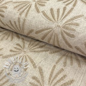 Viscose lin Desert flowers design A