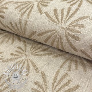 Viscose lin Desert flowers design A