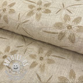 Viscose lin Desert flowers design B