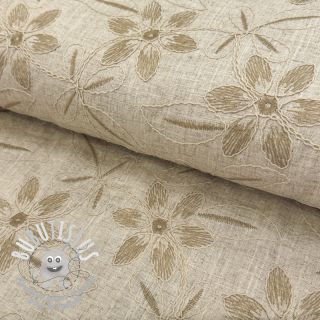 Viscose lin Desert flowers design B