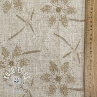Viscose lin Desert flowers design B