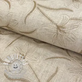 Viscose lin Desert flowers design C
