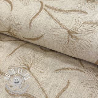 Viscose lin Desert flowers design C