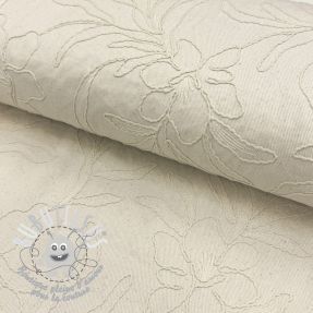 Tissu coton EMBROIDERY GABARDINE Luana natural