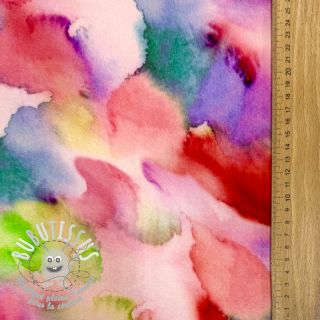 Viscose SATIN Ambre pink digital print