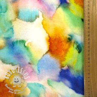 Viscose SATIN Ambre blue digital print