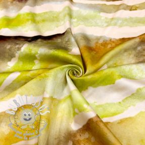 Viscose SATIN Chloe green digital print