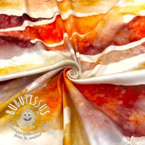 Viscose SATIN Chloe red digital print