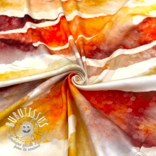 Viscose SATIN Chloe red digital print