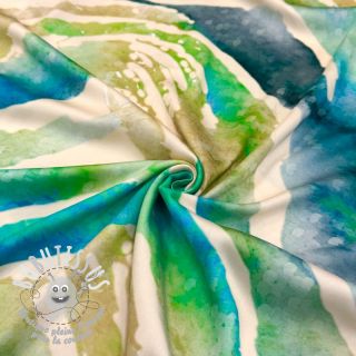 Viscose SATIN Chloe blue digital print