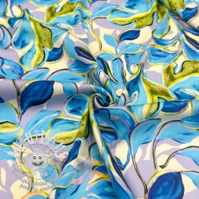 Viscose SATIN Giselle blue digital print