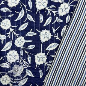 Tissu coton QUILT Gange indigo