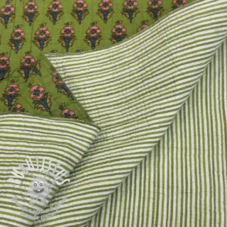 Tissu coton QUILT Gange vert