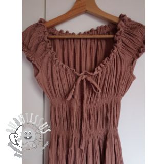 Tissu double gaze/mousseline old blush