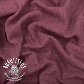 Tissu coton SLUB WASHED mauve