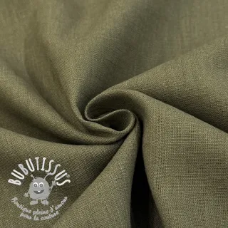 Lin lavé dark moss green