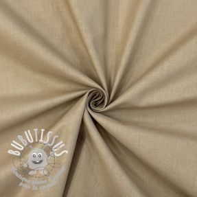 Tissu Popeline de coton dark beige