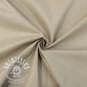 Tissu Popeline de coton light brown