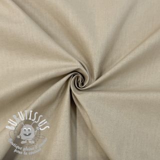 Tissu Popeline de coton light brown