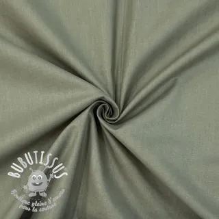 Tissu Popeline de coton olive