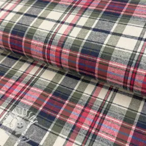 Tissu coton YARN DYED CHECK BRUSHED pickle