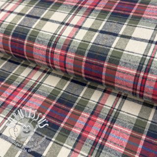 Tissu coton YARN DYED CHECK BRUSHED pickle