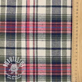 Tissu coton YARN DYED CHECK BRUSHED pickle