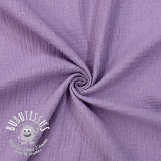 Tissu double gaze/mousseline dark lilac