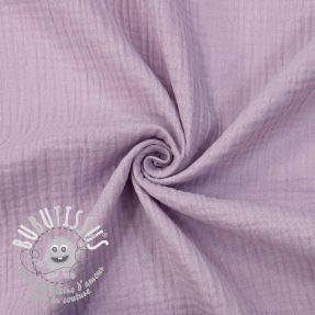 Tissu double gaze/mousseline soft lilac