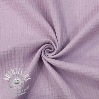 Tissu double gaze/mousseline soft lilac