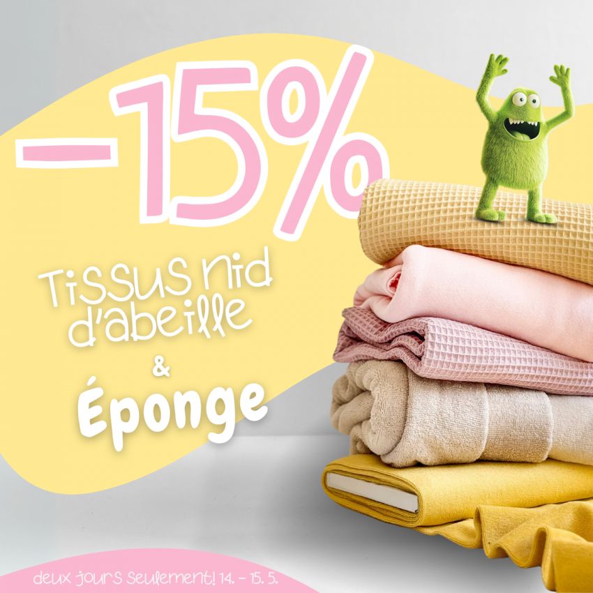 waffle a frote -15% FR